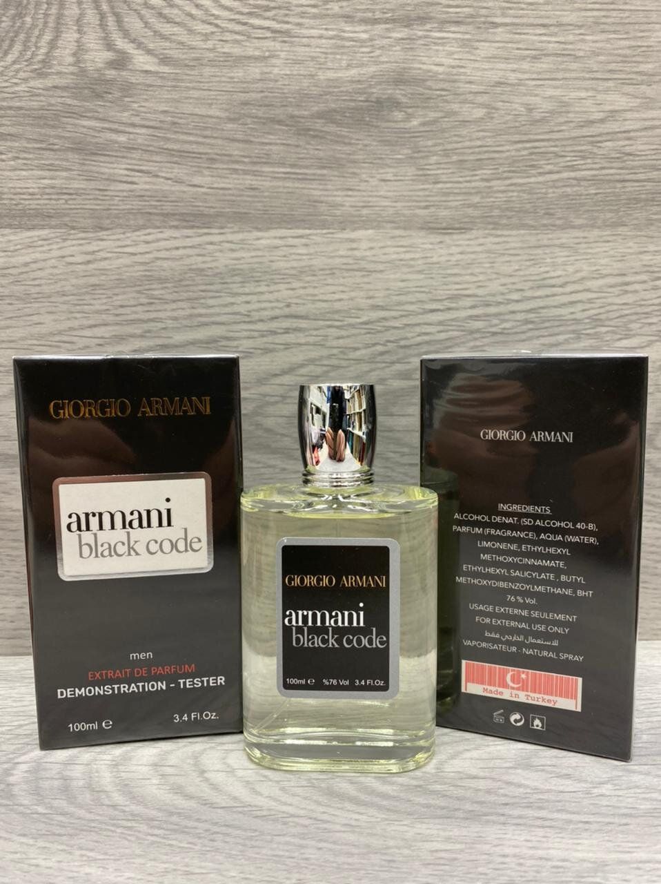 Кликните для увеличения изображения Тестер Giorgio Armani Black Code Extrait de Parfum, 100ml